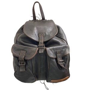 Avirex LTD A-2 US Army Airforce military vintage brown leather backpack RARE